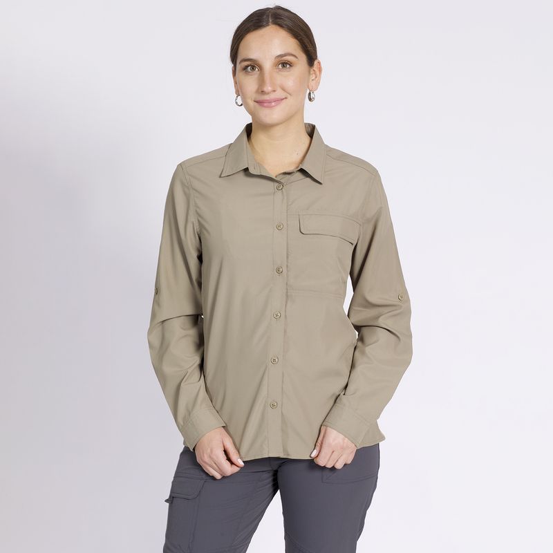 KANNU - Blusa Outdoor Mujer Insitucional Khaki KANNU