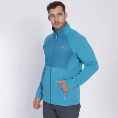 KANNU - Polar Trail Running Full Zipper Bitone Hombre Azul