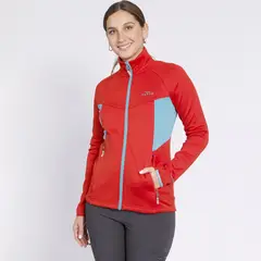 KANNU - Polar Square Renovation Full Zip Mujer Naranja