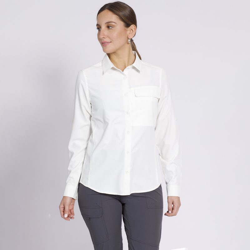 KANNU - Blusa Outdoor Mujer Insitucional Blanco KANNU
