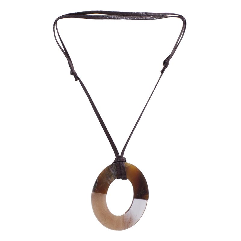 MAILEA - Collar 1 argolla mujer ecocuero