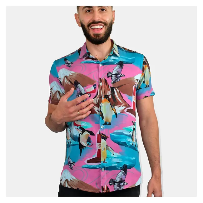 BY DANNY TEJADA - Camisa manga corta By danntejada Magallanes rosa