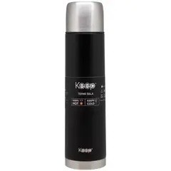 KEEP - Termo Bala 1 Lt Acero Inoxidable Negro - Negro
