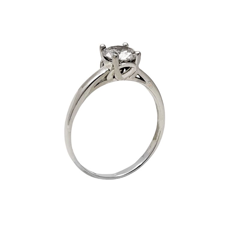 JOYAS MYTOKE - Anillo Solitario Talla 23 Circon Plata Fina 925 Mujer