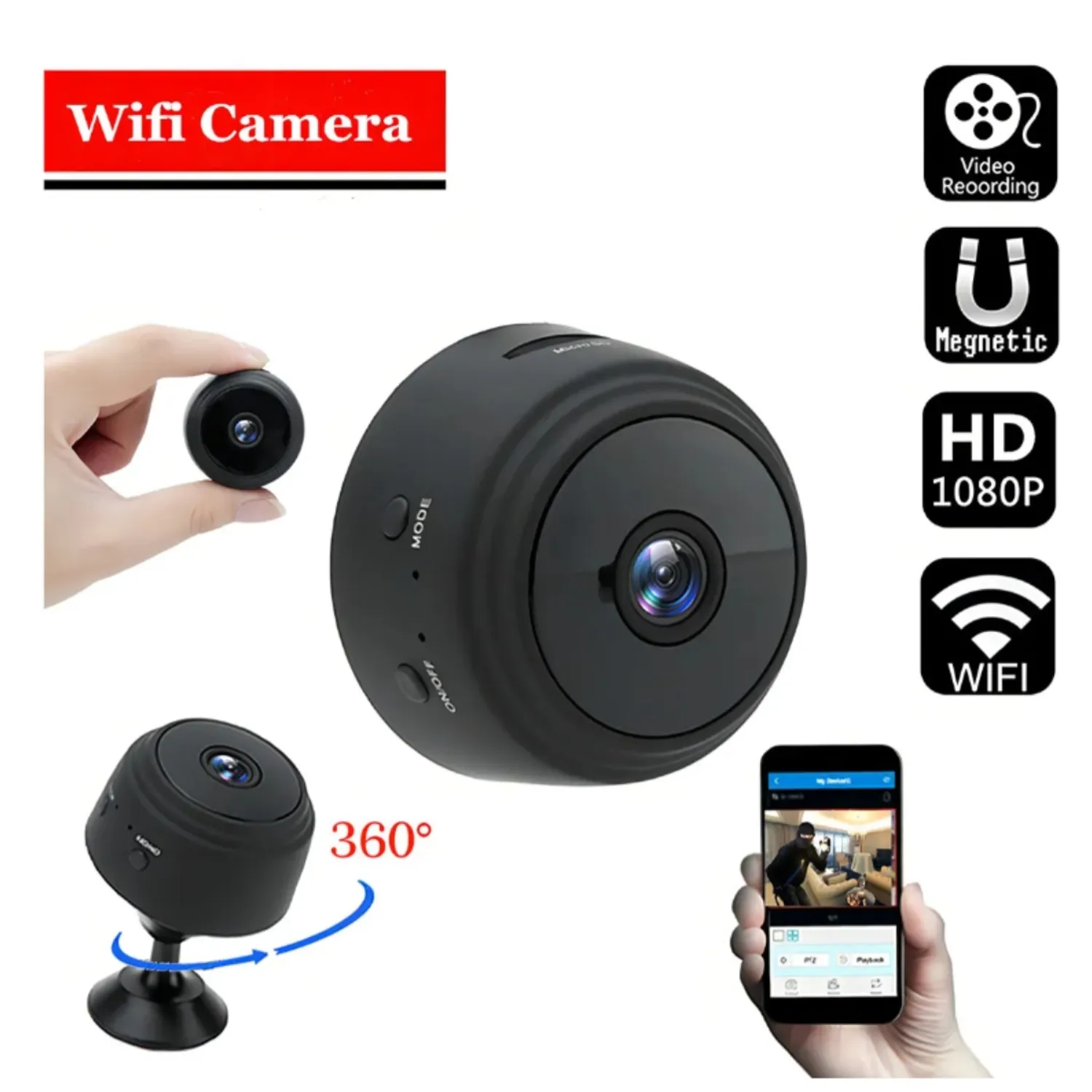 Mini Cámara De Seguridad Wifi Inalámbrico | Sodimac Chile