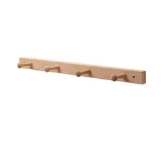 GENERICO - Colgador De Pared 4 Cabezas De Madera