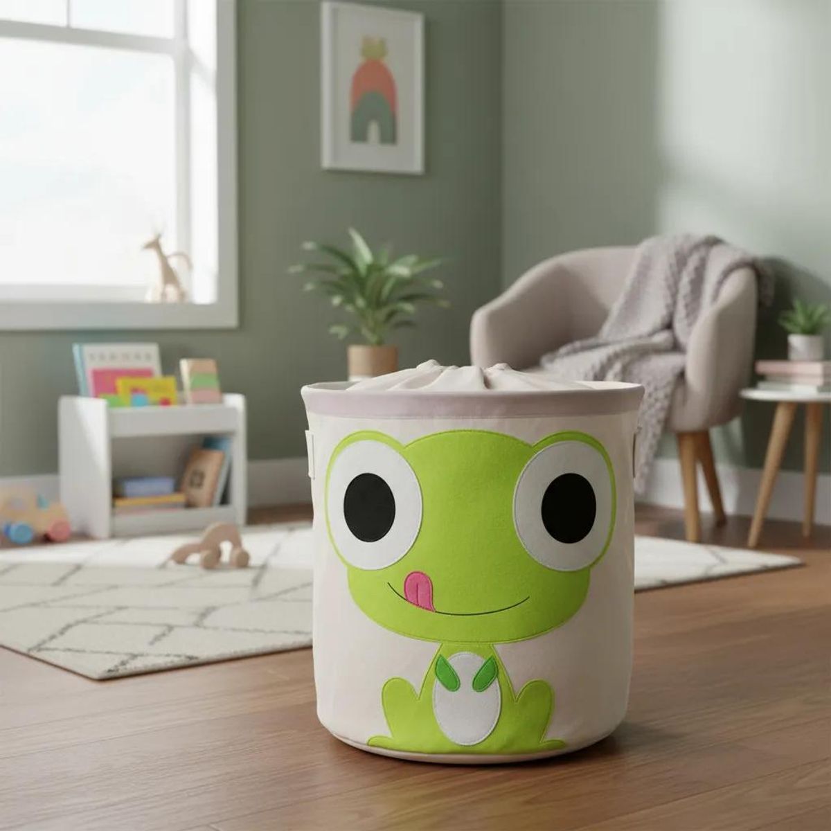 HAOKIDS - Canasto organizador para juguetes o ropa Lona impermeable de Rana