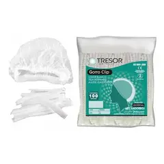 REUTTER - Gorro Clip Tipo Cofia Blanco Tresor Bolsa 100 Un