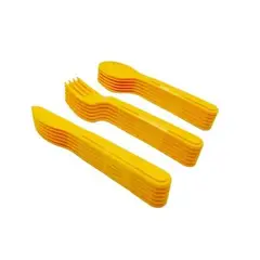 TITIZ - Set de Cubiertos Lovely Amarillo 18 Pcs - Amarillo
