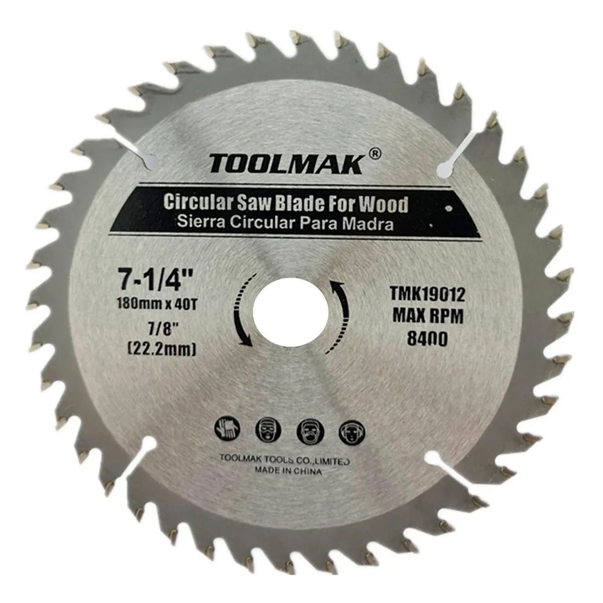 GENERICO - Disco De Sierra Circular 7 1/4 Pulgadas 40 Dientes Toolmak