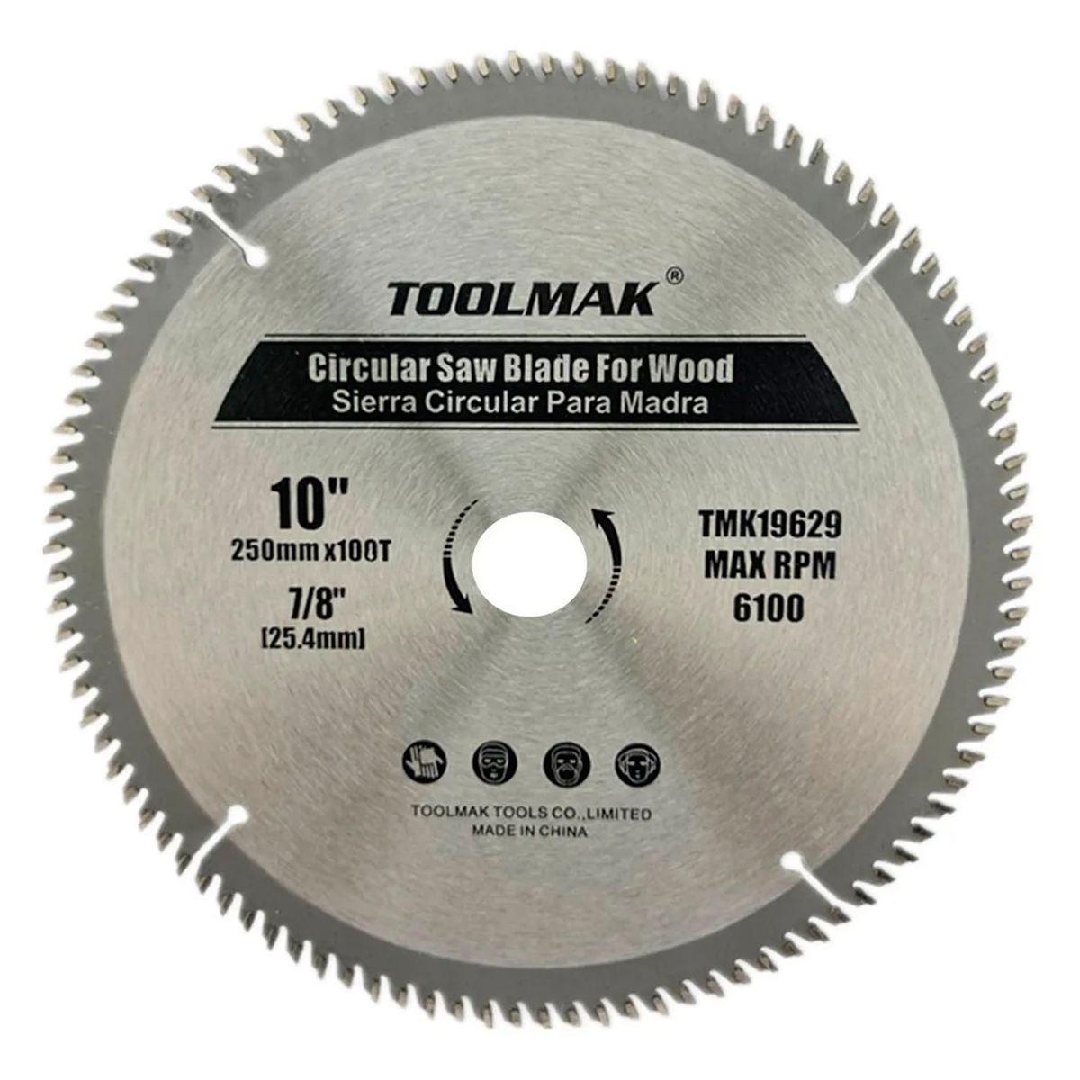 GENERICO - Disco De Sierra Circular 10 Pulgadas 100 Dientes Toolmak