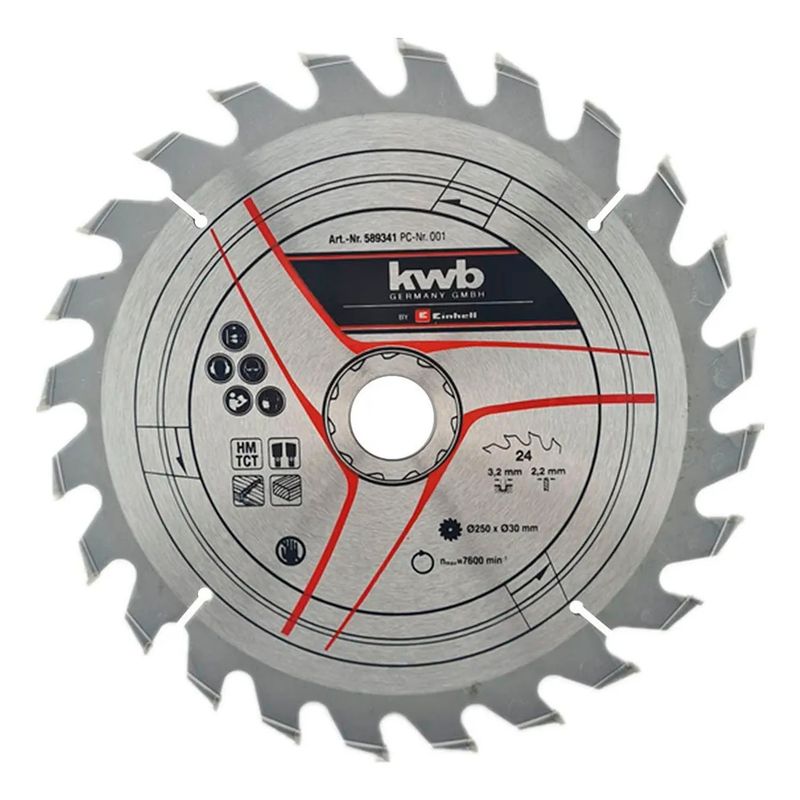 KWB - Disco Banco Sierra 250x30mm 24 Dientes Kwb 589341