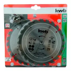 KWB - Pack2 Hoja Disco Sierra Circular 7 1/4 24 Dientes 586191