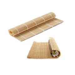 GENERICO - Pack 6 Esterilla Redonda Bambú Para Sushi De 30x42cm Favorito MÁS VENDIDO