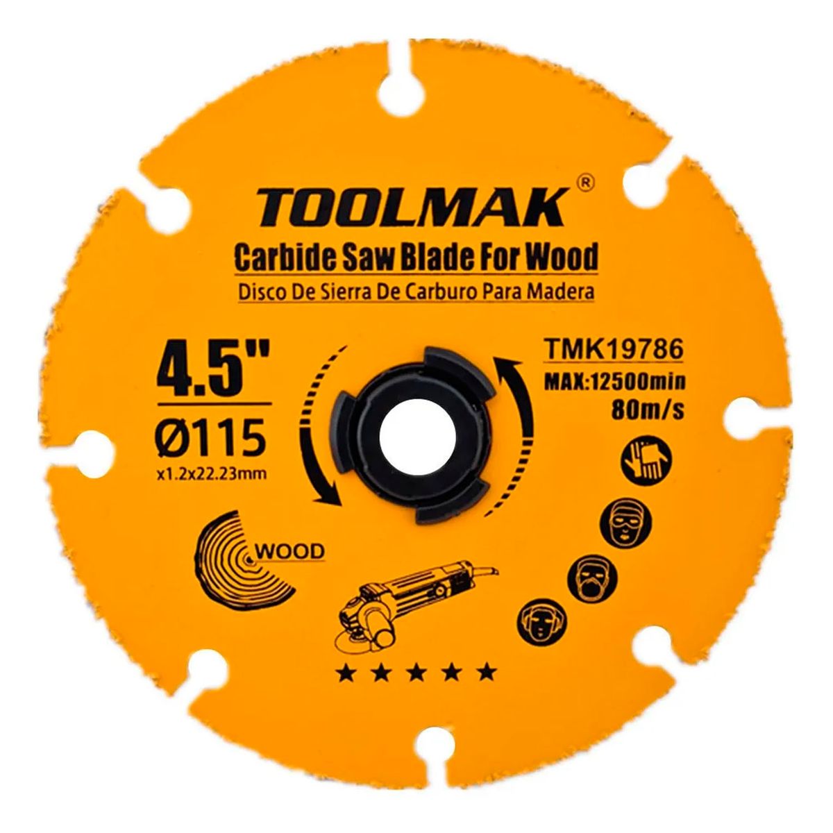 GENERICO - Disco De Corte Para Esmeril 115mm Multiuso Toolmak Tmk19786