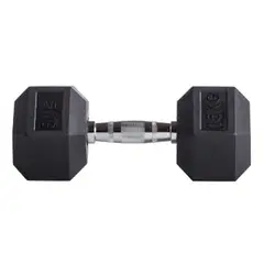 GENERICO - Mancuerna Hexagonal Caucho Goma Crossfit 15 Kg - Unidad