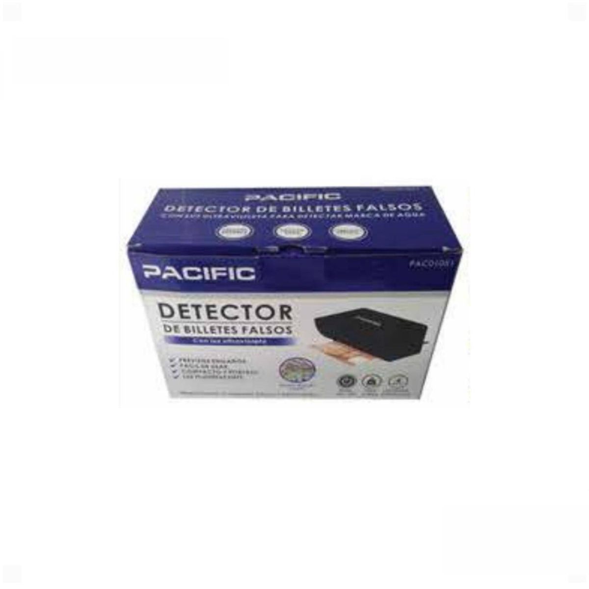 PACIFIC - Detector De Billetes Falsos Con Luz UV 4W 220V Pacific