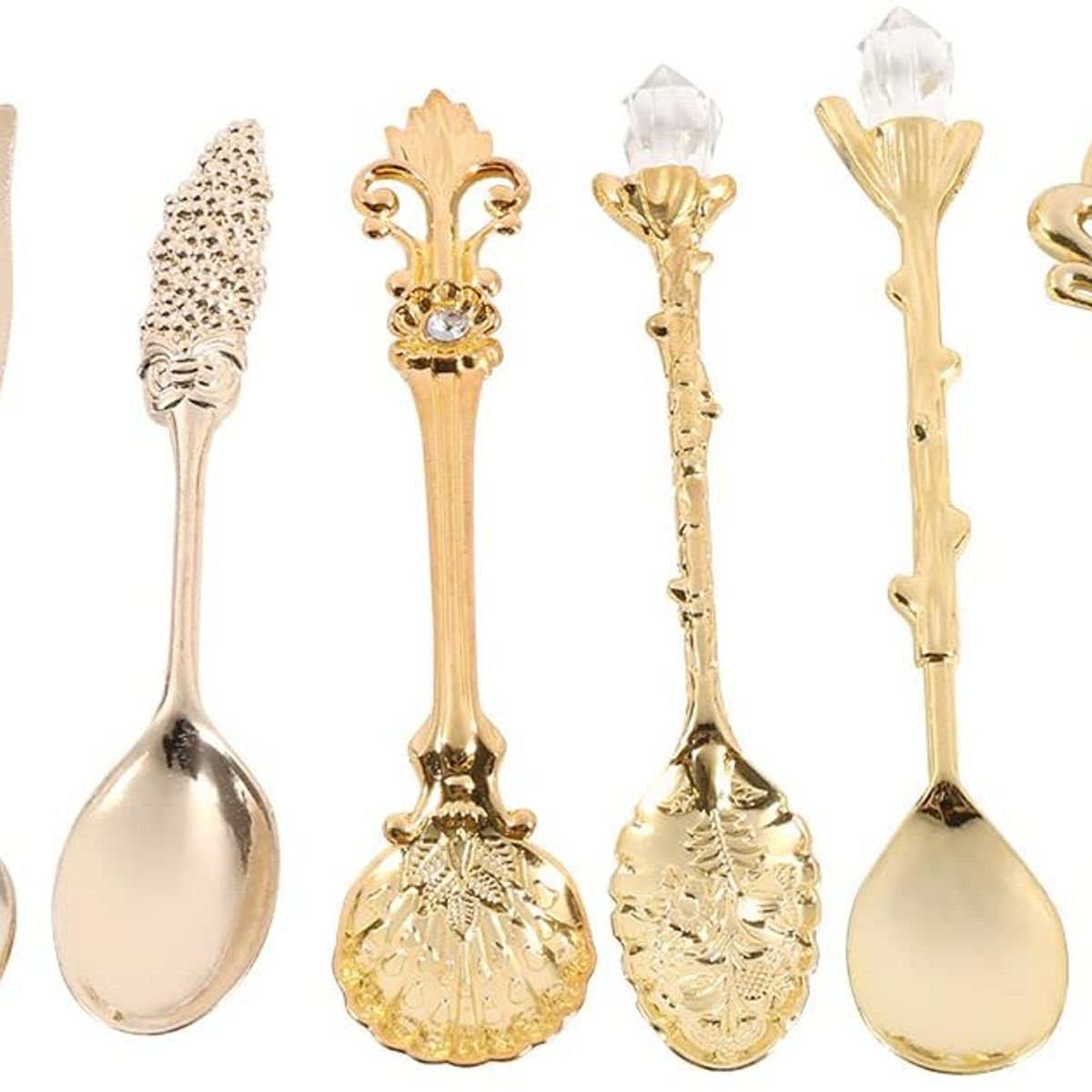 KUANGYE - Cucharas Postre Café Té vintage Retro