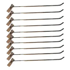 GENERICO - Pack 10 Ganchos De Metal Cromado Para Malla 20 Cm