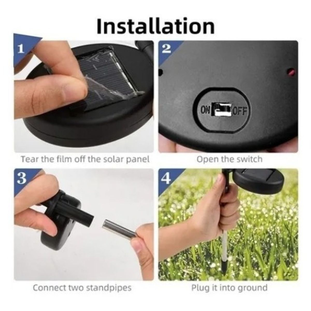 GENERICO - Pack X2 Luces Micro Led Fuego Artificial Solares Navidad Calido