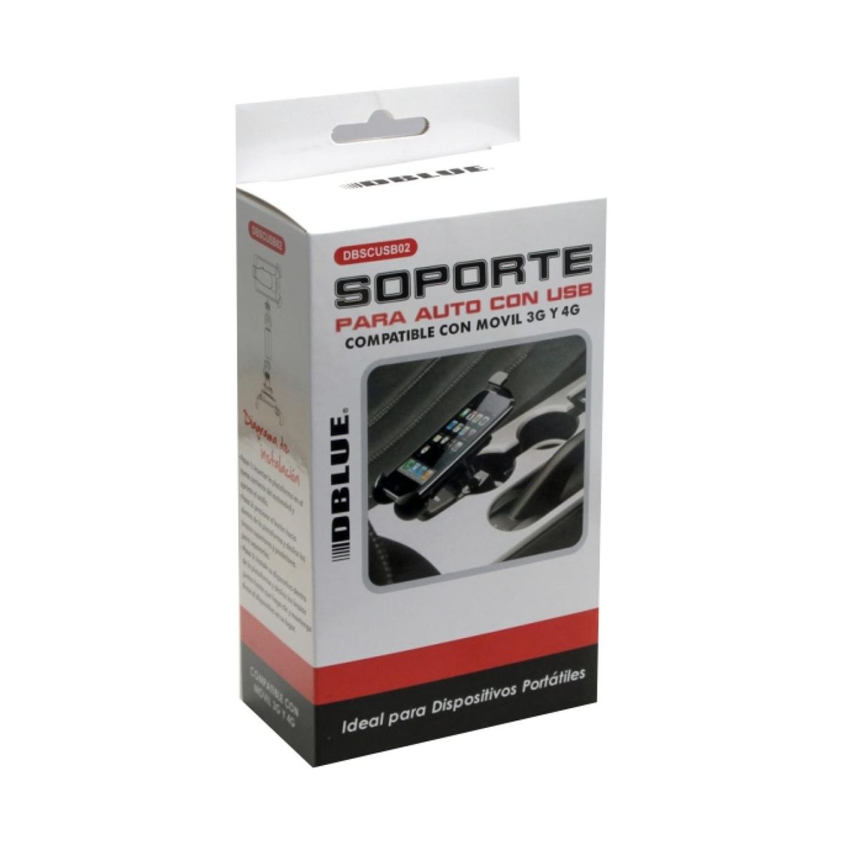 DBLUE - Soporte de Celular Para Auto Con USB Dblue