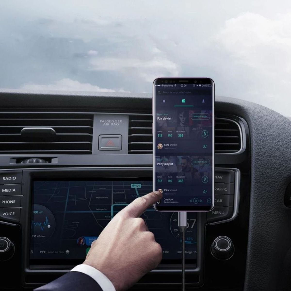 BAZUCA - Cable de audio auxiliar para iPhone conector Lightning MFi 35mm