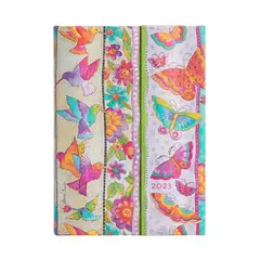 PAPER BLANKS - Agenda 2023 Hummingbirds & Flutterbyes, Tapa Dura, Vista Dia, Midi