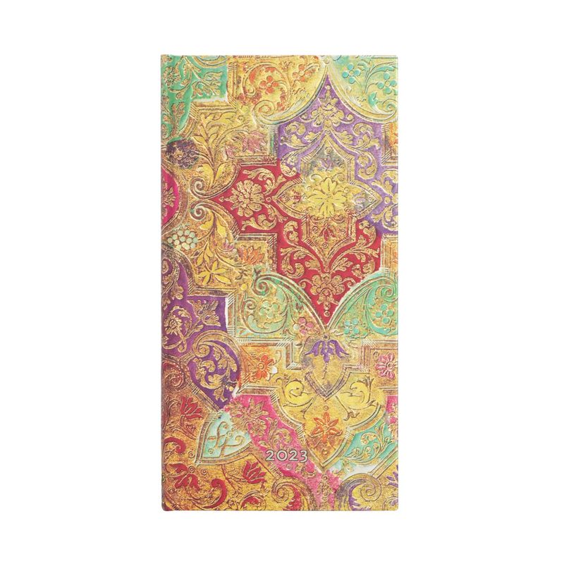 PAPER BLANKS - Agenda 2023 Bavarian Wild Flower, Tapa Dura, Vista Semanal, Slim