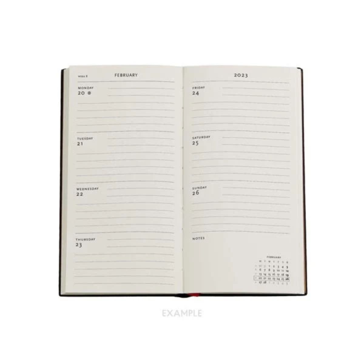 PAPER BLANKS - Agenda 2023 Bavarian Wild Flower, Tapa Dura, Vista Semanal, Slim