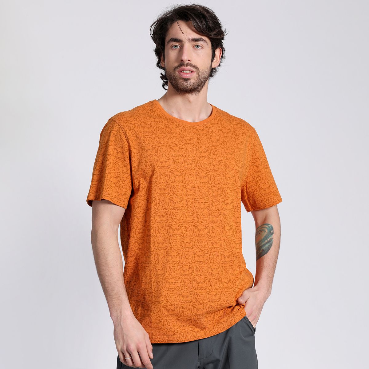 KANNU - Polera Nature Full Print Ocre KANNU