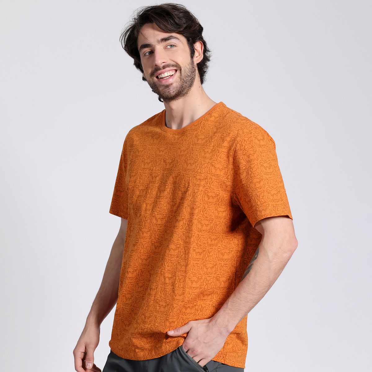 KANNU - Polera Nature Full Print Ocre KANNU