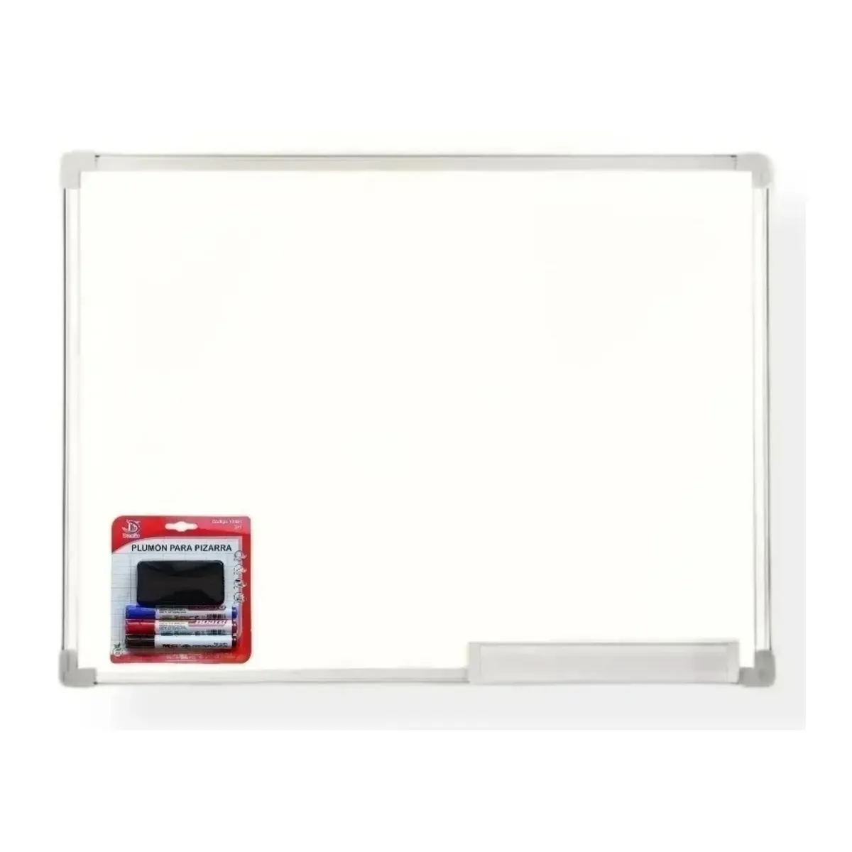 GENERICO - Pizarra Acrílica Blanca 60x90 +set 3 Plumones Y Borrador