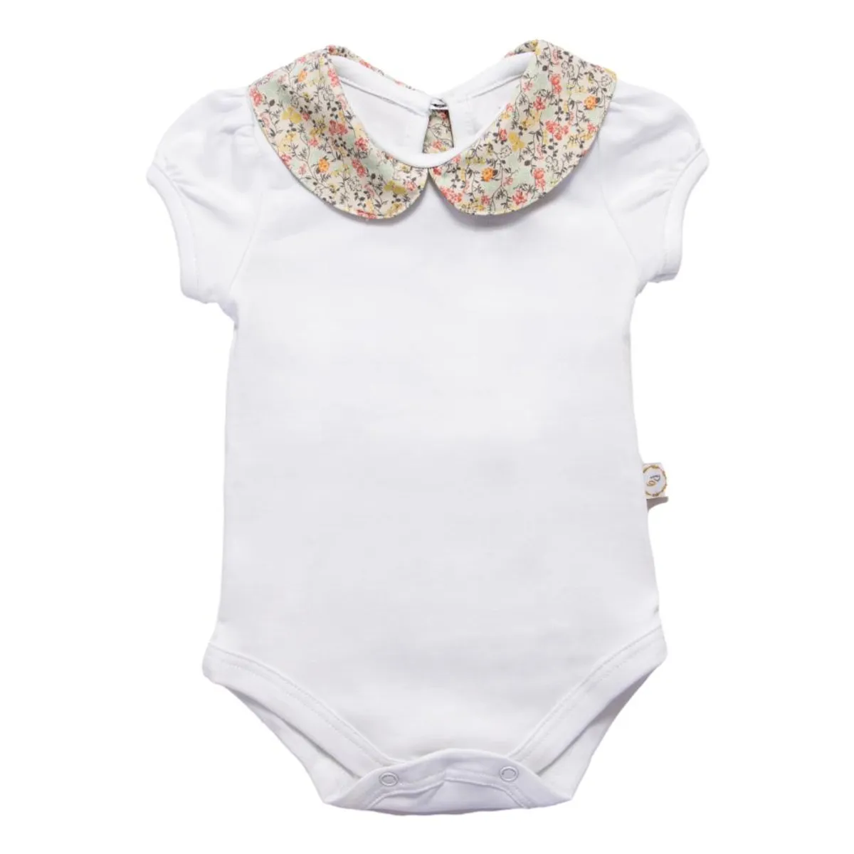 PEQUEÑA GRACIA - Body Sofia Cuello Floral 100 Algodón Pima