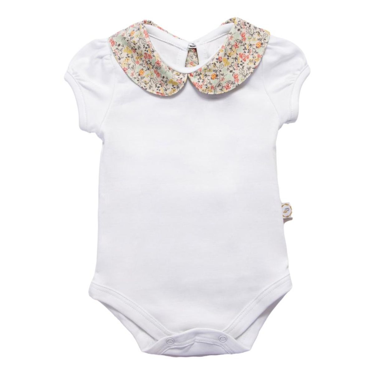 PEQUEÑA GRACIA - Body Sofia Cuello Floral 100 Algodón Pima