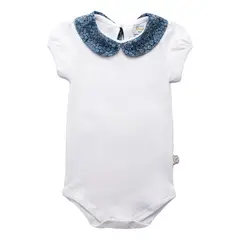 PEQUEÑA GRACIA - Body Sofia Cuello Floral 100 Algodón Pima