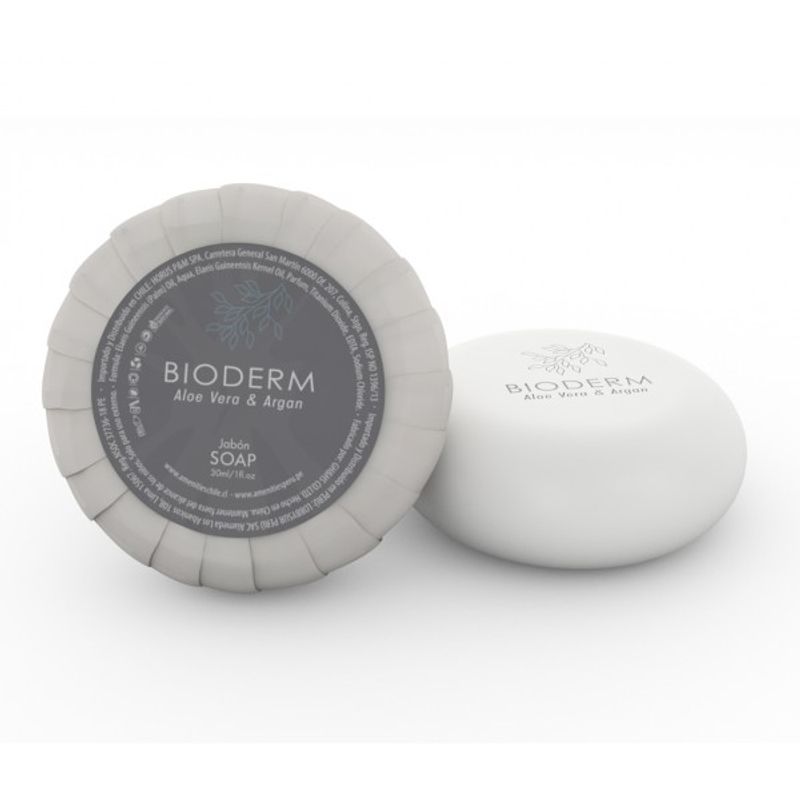 NO LOGO - Jabón Hotel 100 Unidad 30gr Aloe Vera Aceite Argán Bio Derm