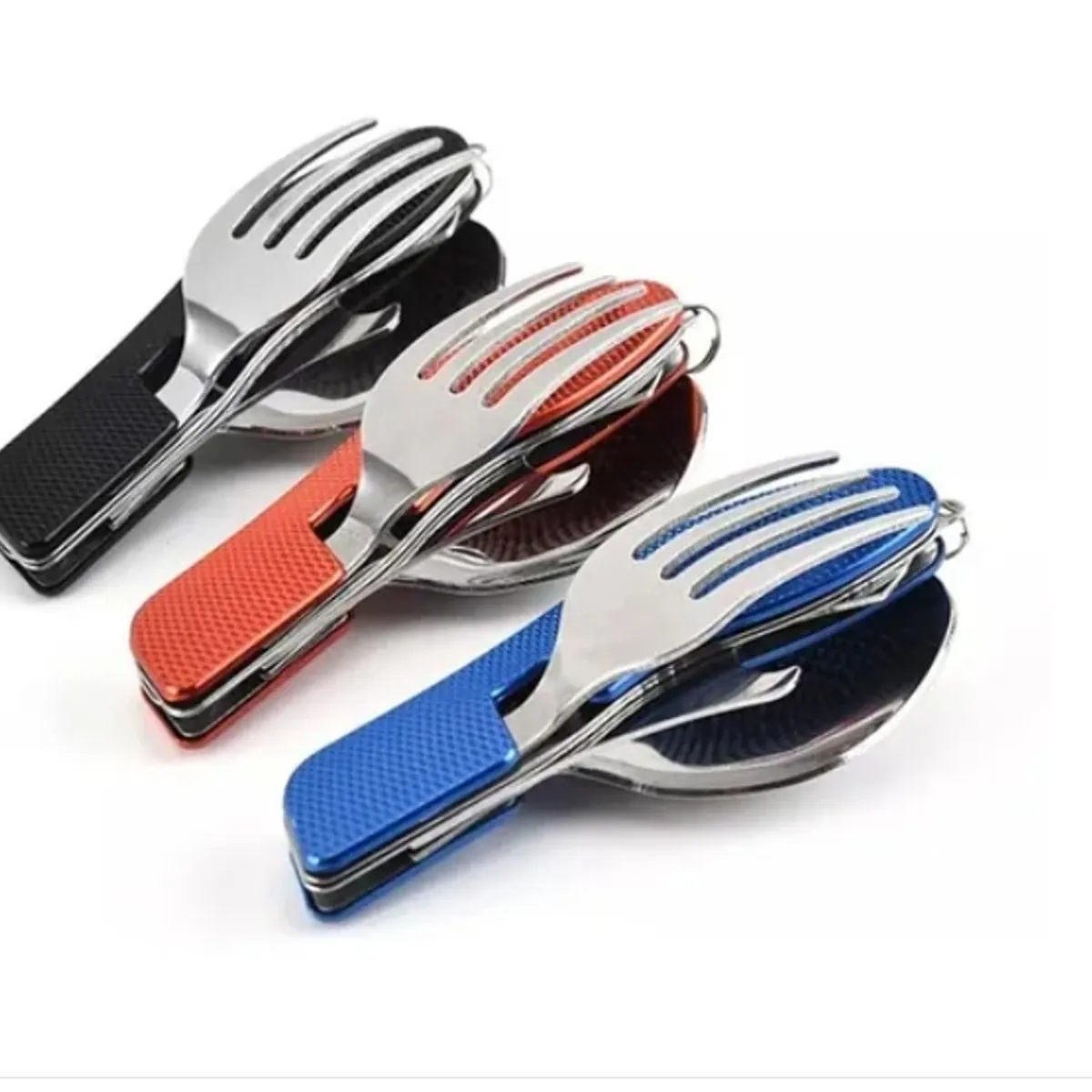 HOME ESSENTIALS - Servicio Cubiertos Separables Camping Trabajo Escuela