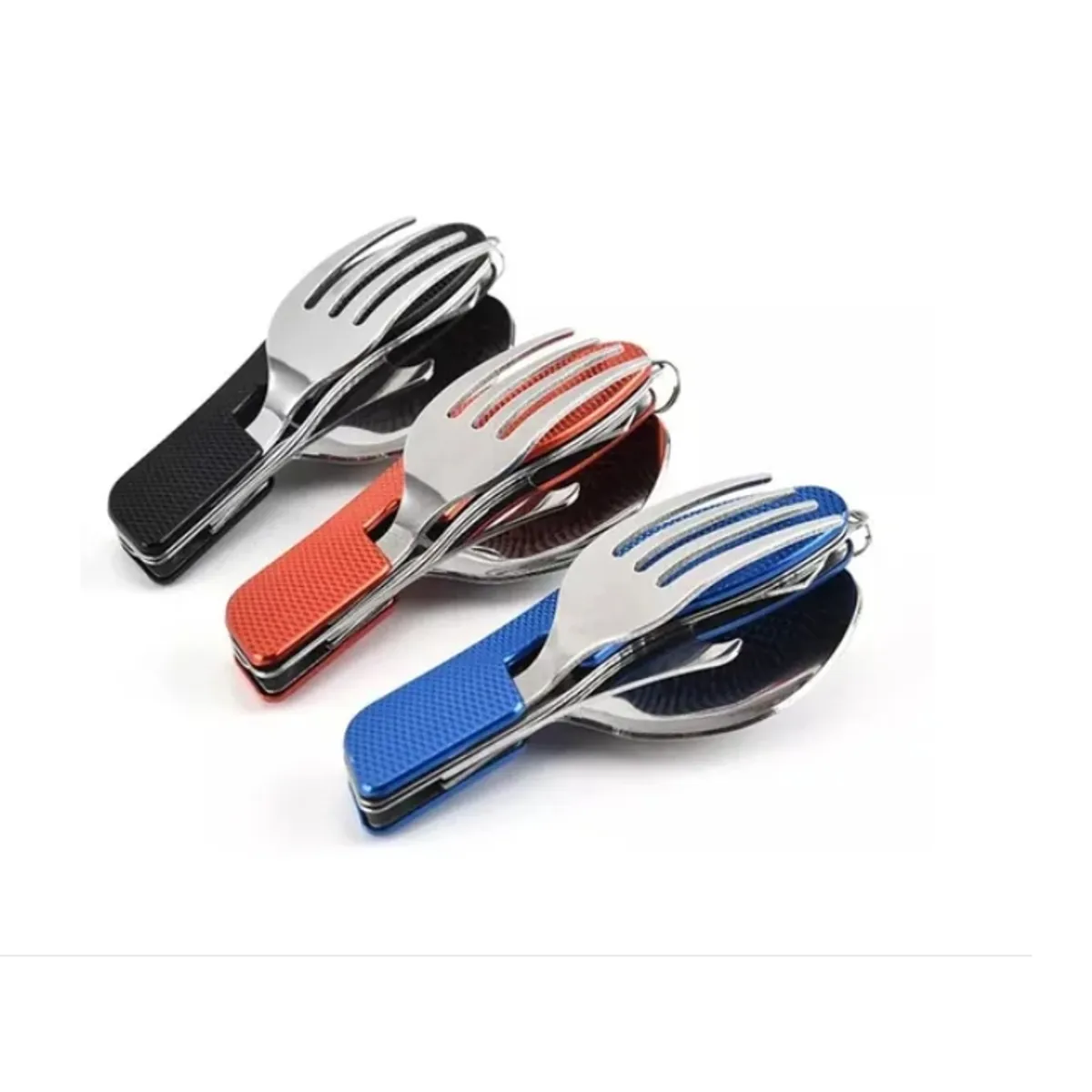 HOME ESSENTIALS - Servicio Cubiertos Separables Camping Trabajo Escuela