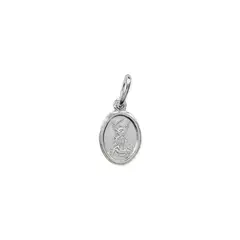 ANDREA COGGIOLA JOYAS - Colgante Medalla San Miguel Arcángel Mini 7mm Plata Fina 925