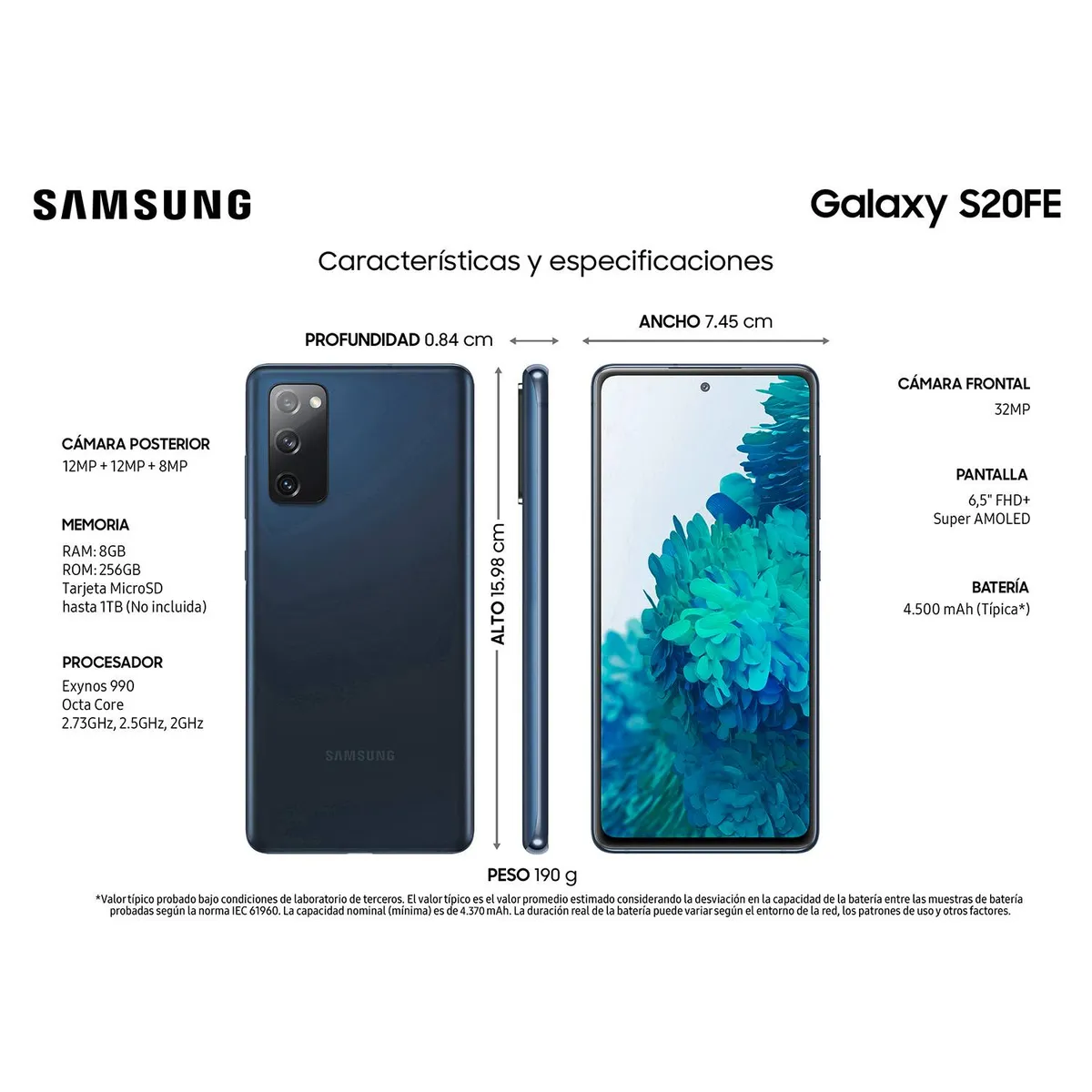 SAMSUNG - Samsung Galaxy S20 FE 128GB - Reacondicionado - Azul