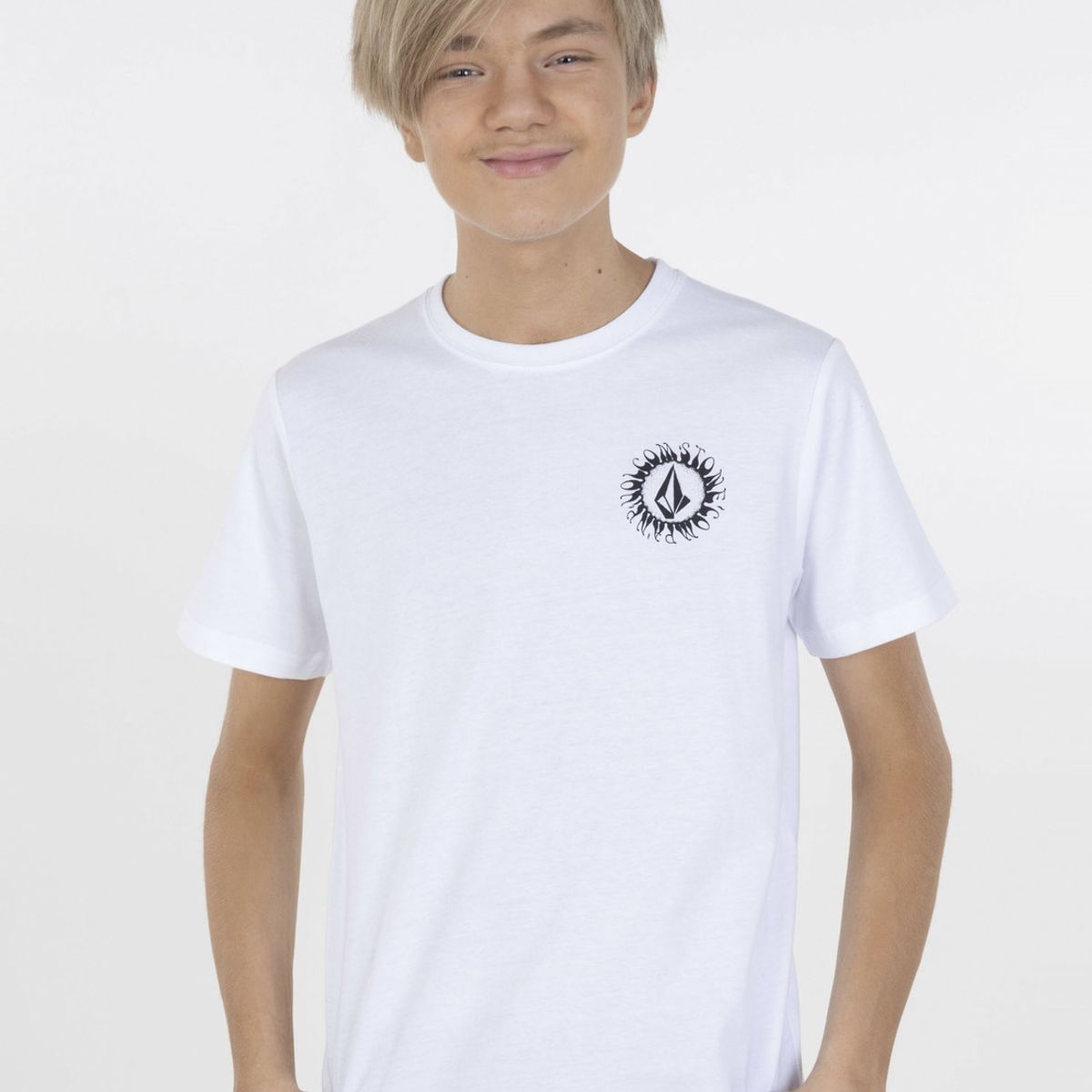 VOLCOM - Polera EXUDER SS TEE Infantil Blanco Volcom