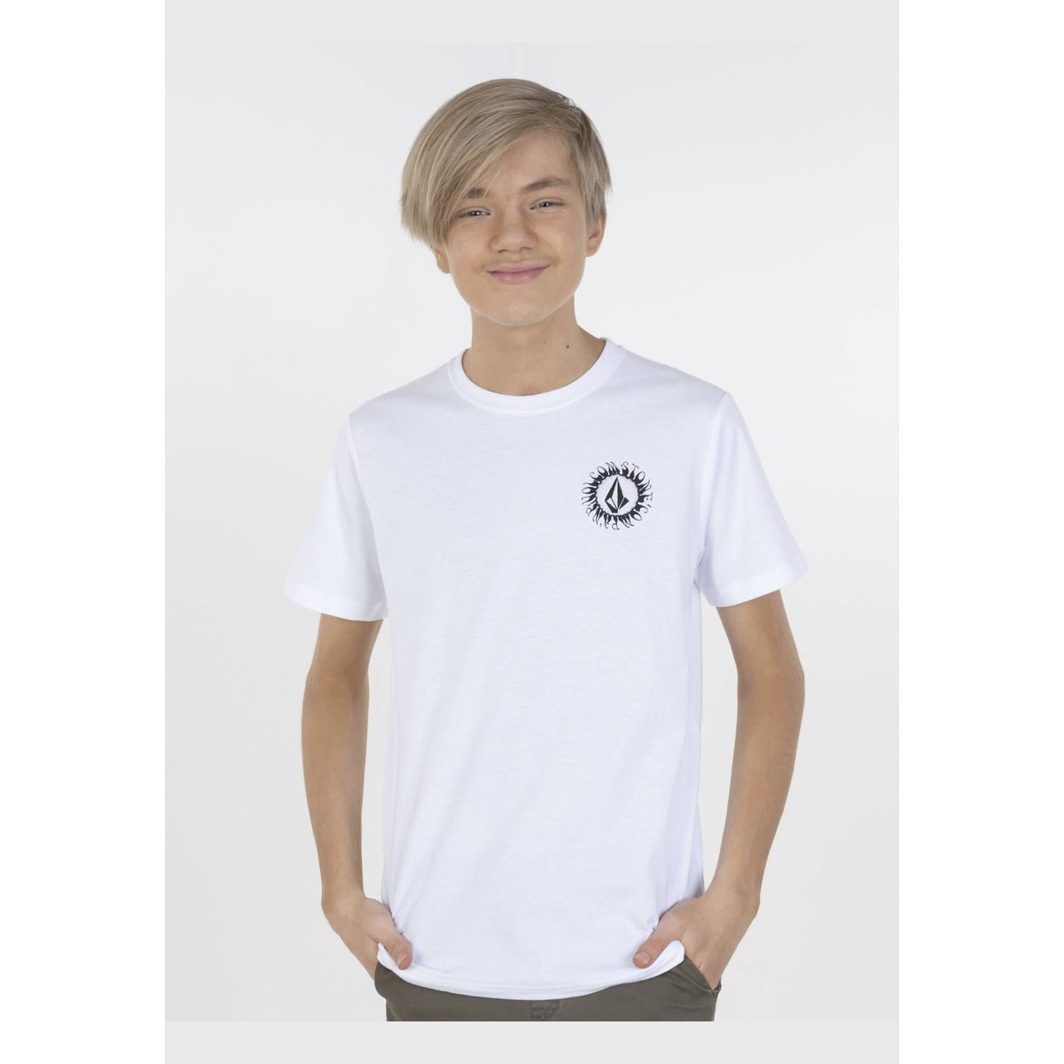 VOLCOM - Polera EXUDER SS TEE Infantil Blanco Volcom