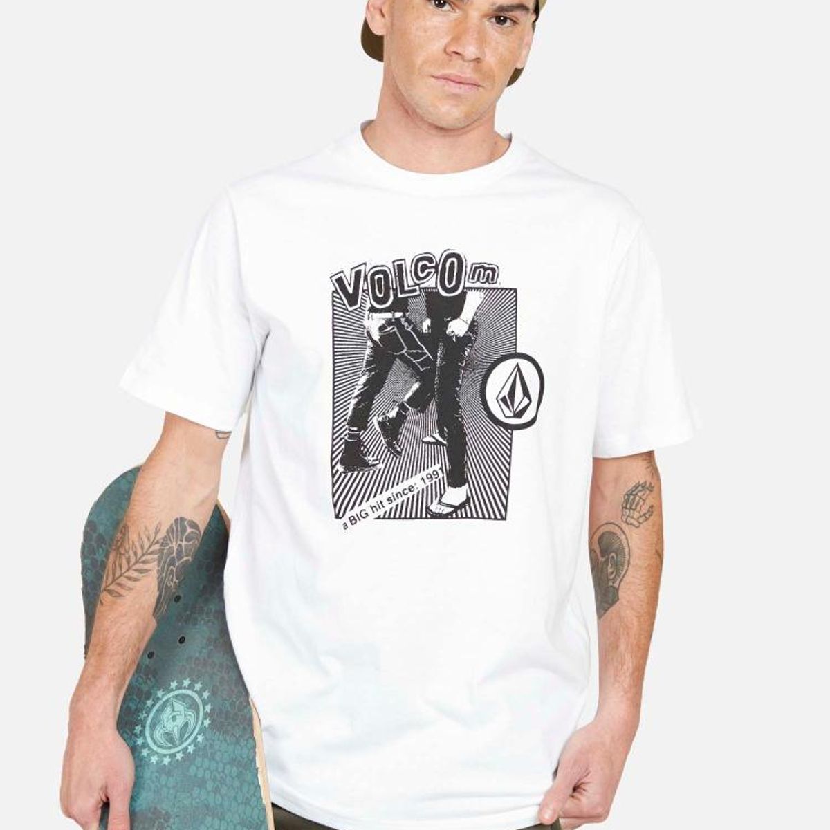 VOLCOM - Polera HITTIN  SS TEE Hombre Blanco Volcom - Blanco