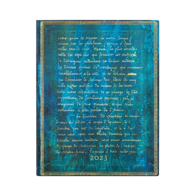 PAPER BLANKS - Agenda 2023 Verne, Veinte Mil Leguas, Tapa Flexible, Vista Dia, Ultra