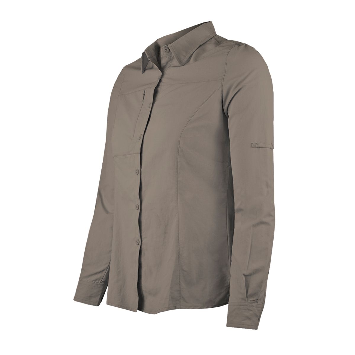 ANDESLAND OUTDOOR APPAREL - Blusa Trekking Ripstop Manga Larga UPF50 Fénec Khaki Mujer
