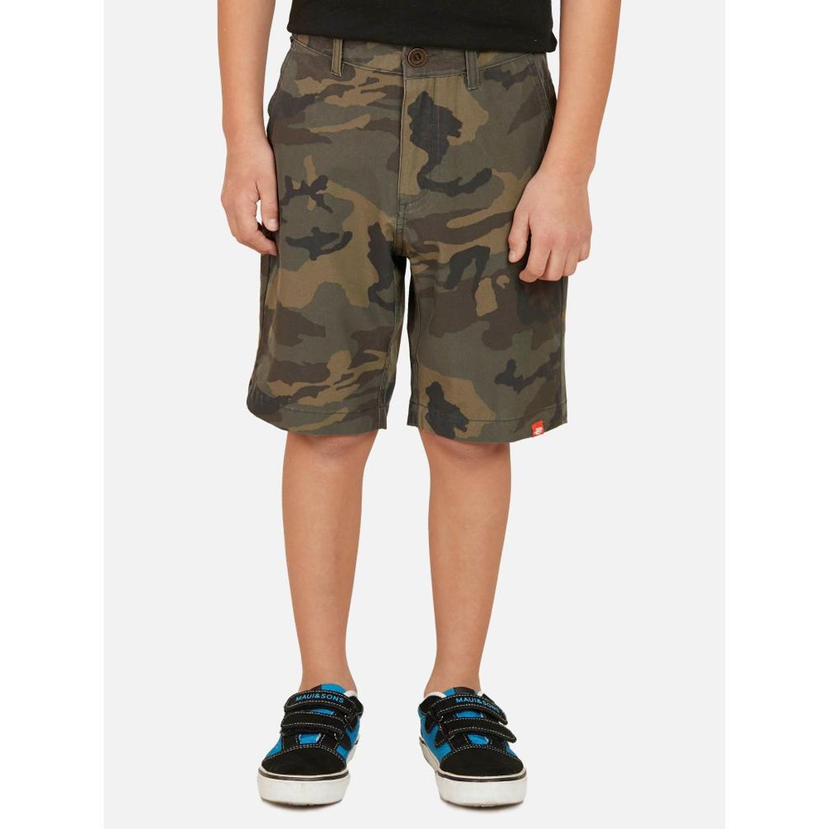 MAUI AND SONS - Bermuda FIT CAMO Niño Verde Maui And Sons