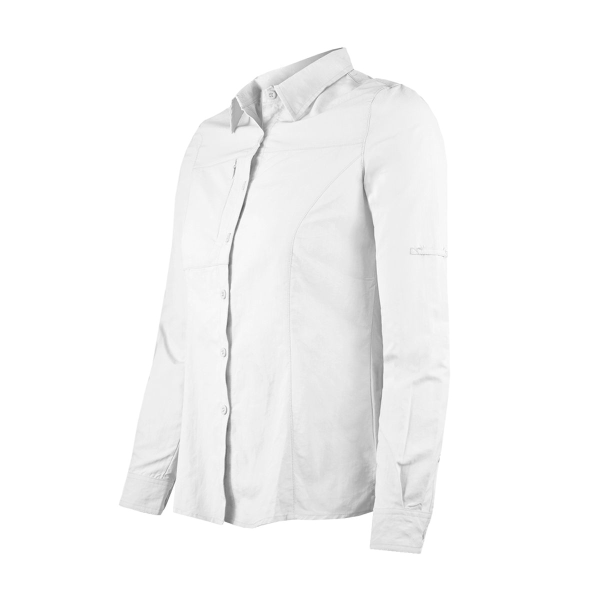 ANDESLAND OUTDOOR APPAREL - Blusa Trekking Ripstop Manga Larga UPF50 Fénec Blanca Mujer