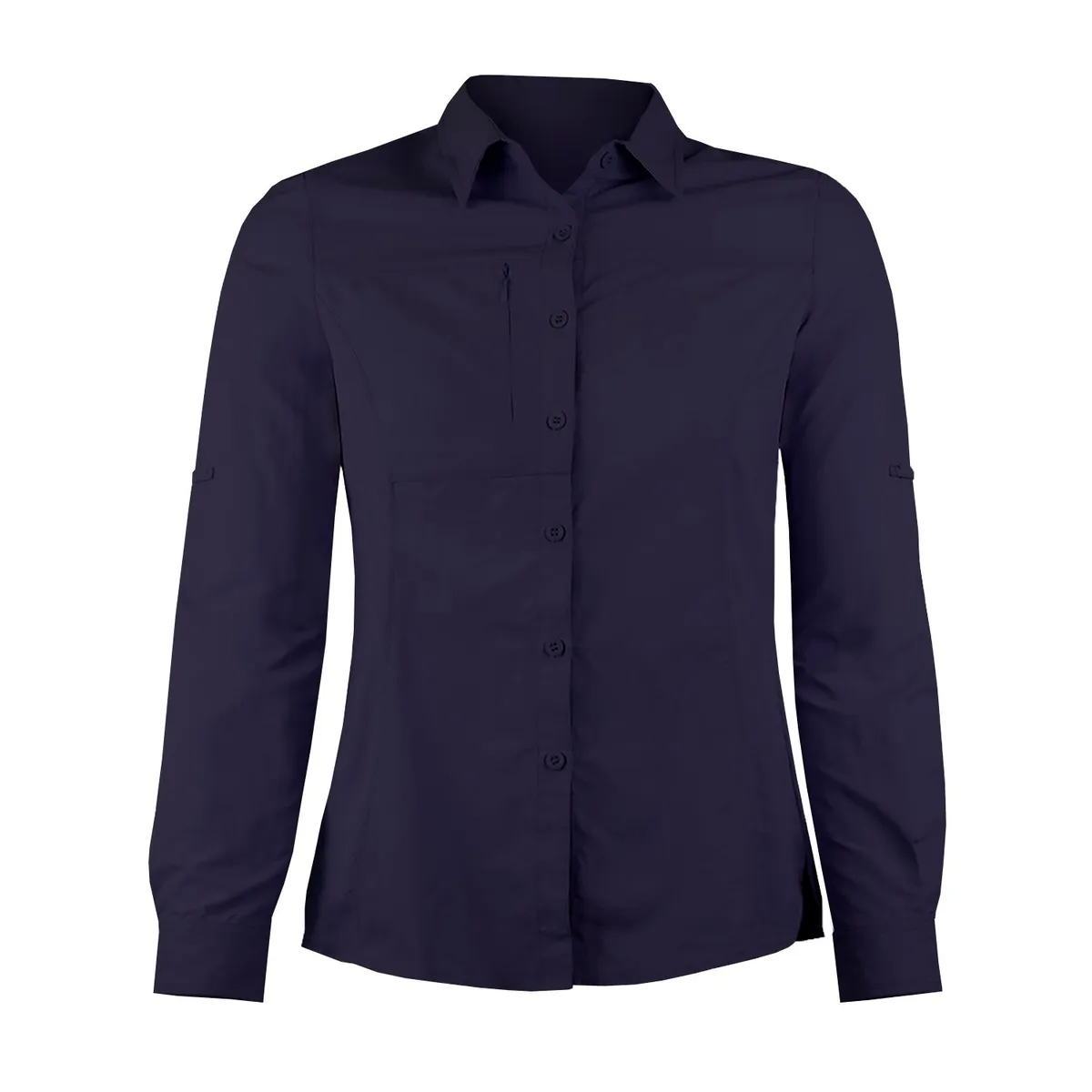 ANDESLAND OUTDOOR APPAREL - Blusa Trekking Ripstop Manga Larga UPF50 Fénec Azul Mujer