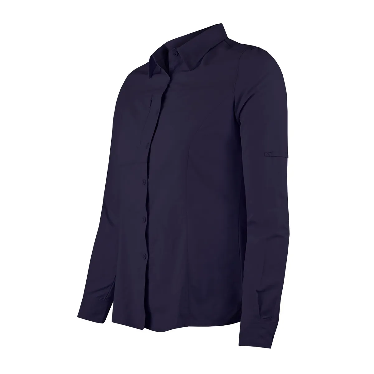 ANDESLAND OUTDOOR APPAREL - Blusa Trekking Ripstop Manga Larga UPF50 Fénec Azul Mujer