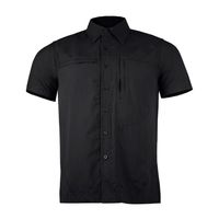 Camisa Trekking Ripstop Manga Corta UPF50 Fénec Negra Hombre.-